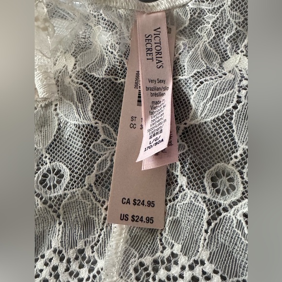 Victoria's Secret Double Shine Strap Very Sexy Bling Panty Ivory Off White - Picture 6 of 6